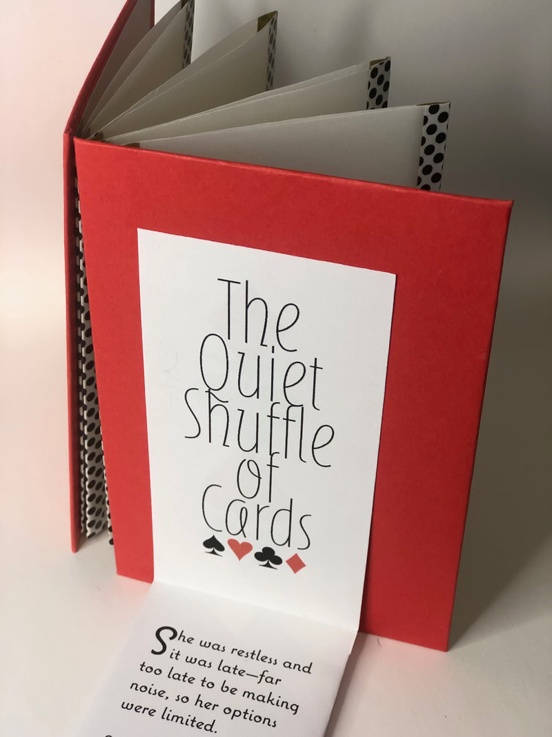 handmade book with red paper: The Quiet Shuffle of Cards