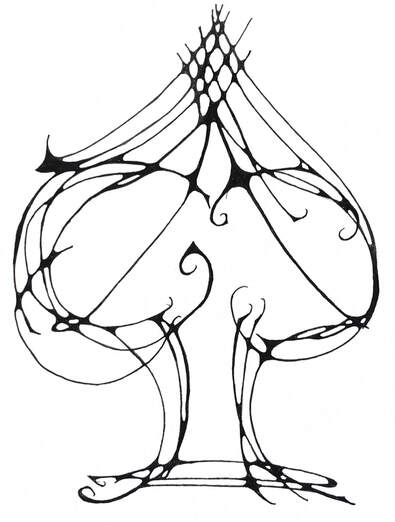 drawing of playing card symbol: ace