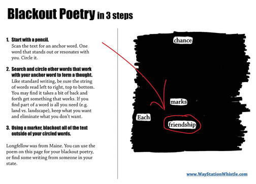 Blackout poetry instructions 